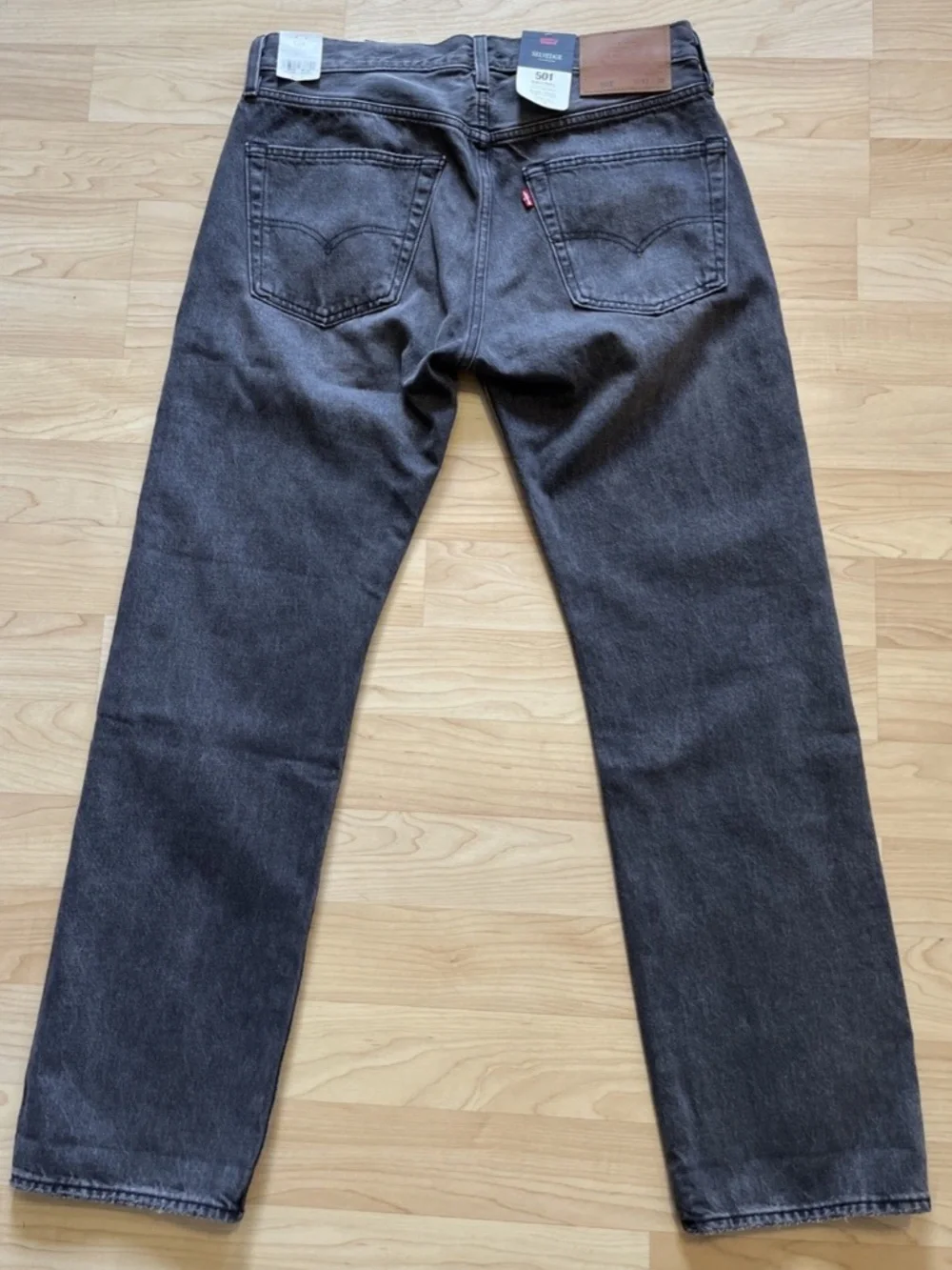 Levi's 501 Selvedge Original Straight Leg Jeans Men's 32x30 Gray Big E